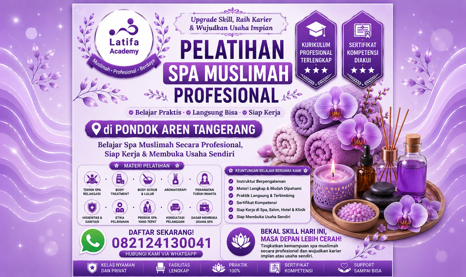 Pelatihan Spa Muslimah Profesional di Pondok Aren Tangerang 082124130041